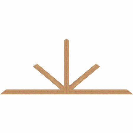 Ekena Millwork Saratoga Timber Gable Bracket, Western Red Cedar, 96"W x 40"H x 1 1/2"D x 3 1/2"F, 10/12 Pitch GBW096X40X0204SAR00SWR